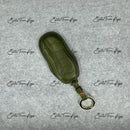 IN STOCK: OLIVE GREEN CROCODILE WITH GREEN DETAILS KEY COVER FOR PORSCHE