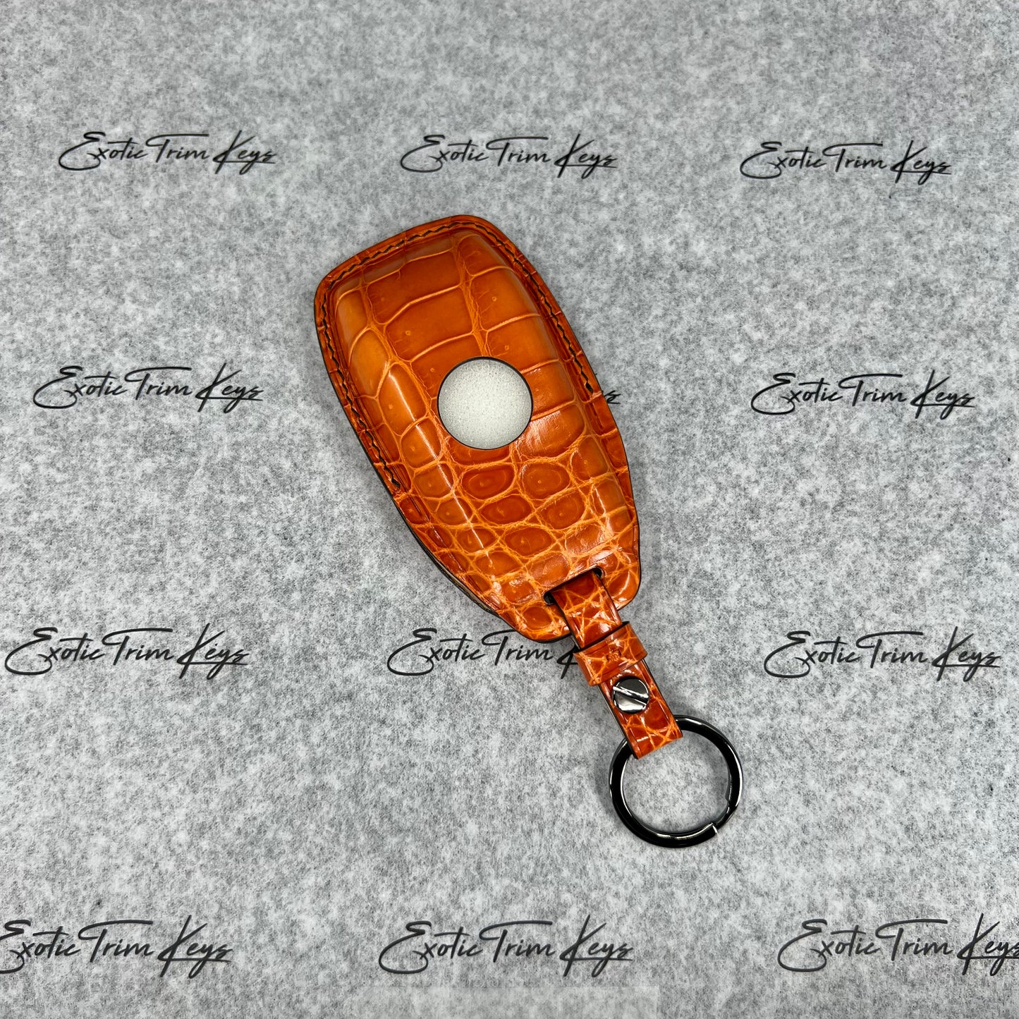 Leather Car Key Cover (Crocodile)