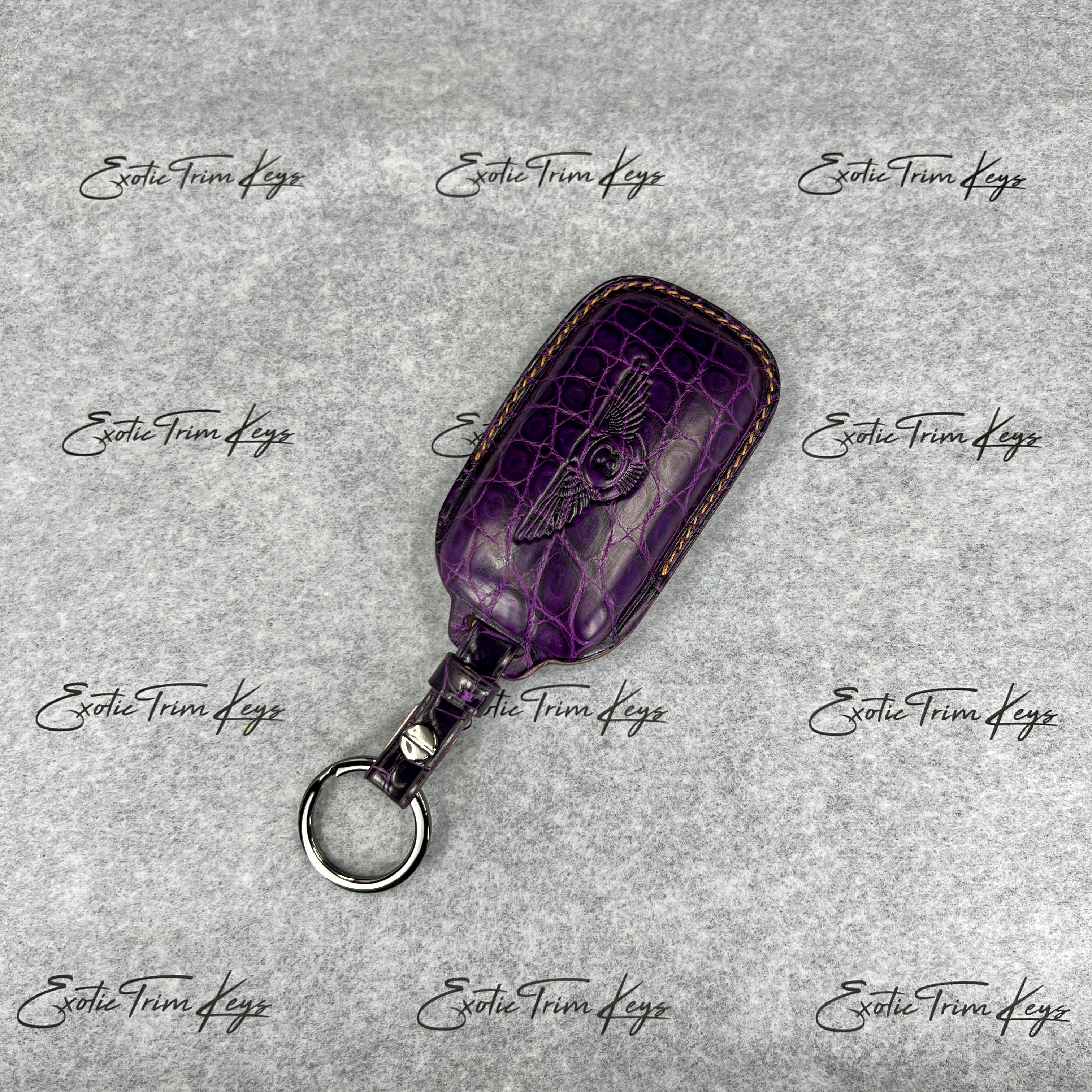 PURPLE CROCODILE KEY COVER FOR BENTLEY - IN STOCK