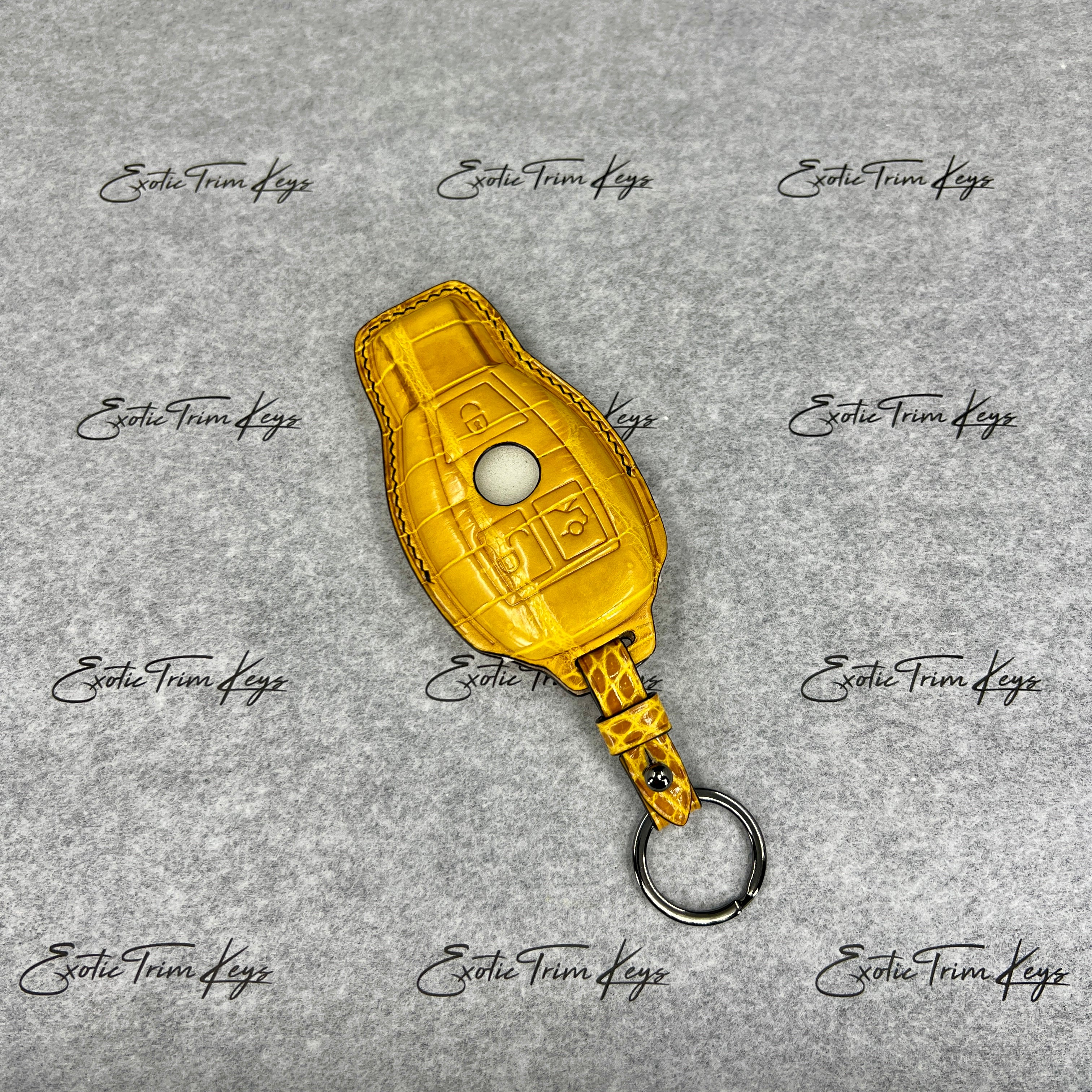 IN STOCK: GLOSSY YELLOW CROCODILE KEY COVER FOR AMG