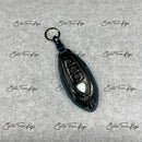 IN STOCK: GLOSSY BLACK CROCODILE WITH BLUE DETAILS KEY COVER FOR LAMBORGHINI