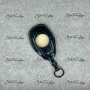 IN STOCK: NAVY BLUE CROCODILE WITH CREAM DETAILS KEY COVER FOR BENTLEY