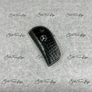 IN STOCK: GLOSSY BLACK CROCODILE "KEYED IGNITION" KEY COVER FOR MERCEDES