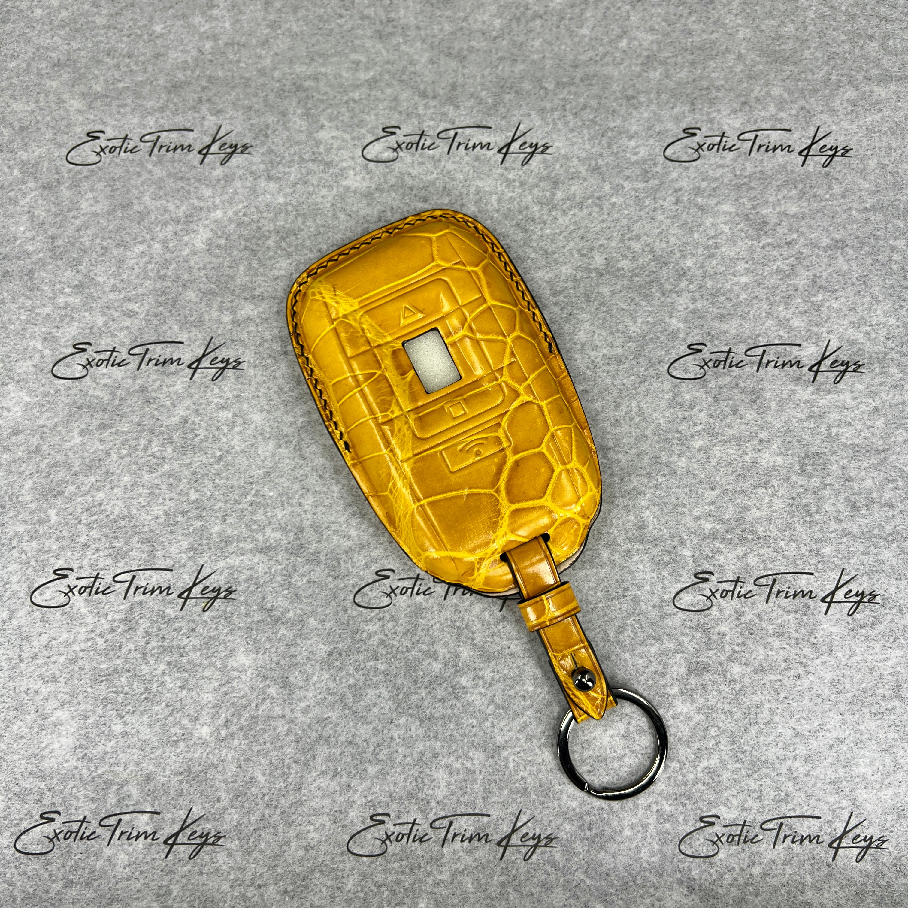 YELLOW CROCODILE KEY COVER FOR ROLLS ROYCE - IN STOCK