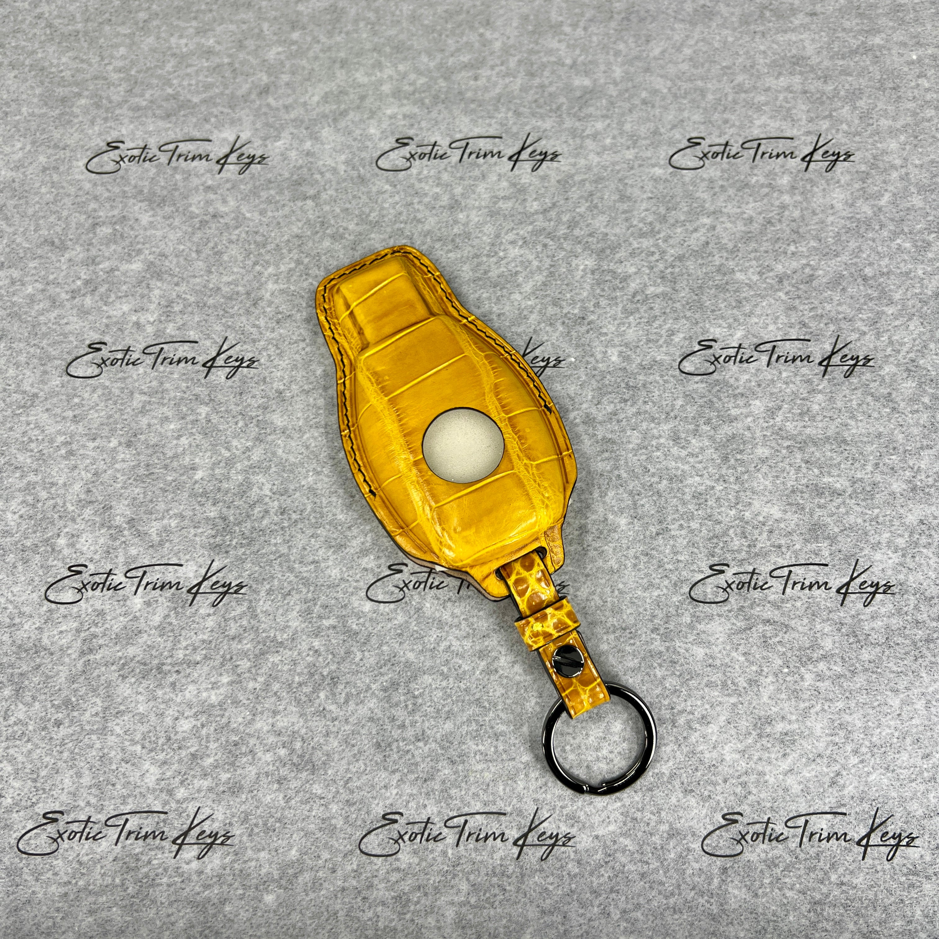 IN STOCK: GLOSSY YELLOW CROCODILE KEY COVER FOR AMG