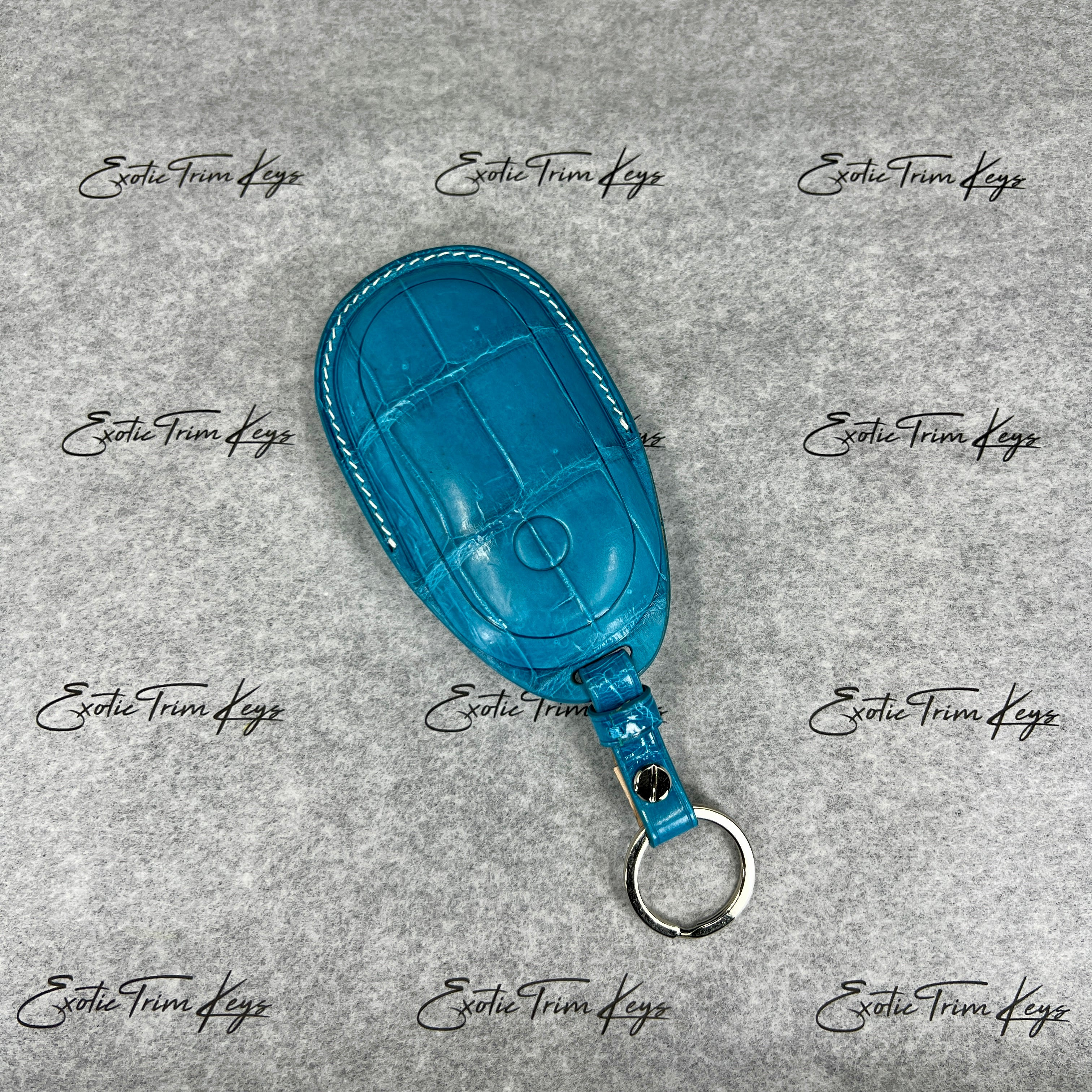 IN STOCK: AQUA BLUE CROCODILE KEY COVER FOR MERCEDES